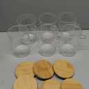 6 Pack Overnight Oats Containers with Lids and Spoons, 16oz Glass Jars with Bamboo Lids, Airtight Meal Prep Yogurt Containers for Breakfast, Parfait, Salad, Chia Pudding