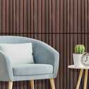 Art3d 48 x 6 in WPC Wood Slat Wall Panels, 3D Wall Accents, 16-Pack, Walnut