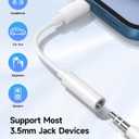 [Apple MFi Certified] 2 Pack Lightning to 3.5 mm Headphone Jack Adapter, iPhone Aux Adapter Converter Dongle Audio Cable Compatible with iPhone 14 13 12 11 X XS 8 7