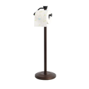 ZCCZ Toilet Paper Holder Stand, Freestanding Tissue Roll Dispenser with Reserve Storage, Bathroom Organizer for 5 Mega Rolls, Oil Rubbed Bronze Finish, Space-Saving Design for Modern Home Décor