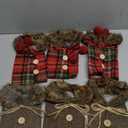 Christmas Bottle Cover Set, 6pcs Gift Bag, Burlap Sweater Collar & Button Coat Design Decorations for Xmas, Wedding, Birthday, Holiday Party