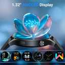 Fitpolo Smart Watch for Men Women,1.3" AMOLED Touchscreen Fitness Tracker, Make/Answer Calls, Heart Rate SpO2 Monitor, 3ATM Waterproof, Sleep & Activity Tracking Smartwatch for Android Phones iPhone, Black