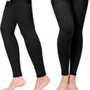 Compression Stockings for Women & Men, 2 Pairs 15-20mmHg Thigh High Compression Socks for Varicose Veins, Swelling, Pregnant, M