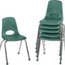 FDP 16" School Stack Chair with Ball Glides, Green, 6-Pack, 10367-GN
Stacking student seat with colorful ball feet, ideal for upper elementary & kids age 8-12, for classroom & homeschool