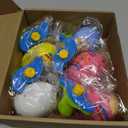 Easter Basket Stuffers for Kids-6 Packs Light Up Spinning Tops Toys with Music Easter Gifts Toys for Kids Toddlers Easter Eggs Fillers Easter Basket Essentials