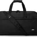 Halfday Convertible 2-in-1 Premium Garment Duffel Weekender Bag 45L: Wrinkle-Free Travel (Hanging Suit Compartment, Shoe Pockets, Trolley Sleeve), Balistic Nylon Carry-on, Jet