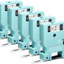 5-Pack Replace for Dymo D1 Label Tape 45013 for Dymo Label Maker Refills a45013 Compatible with LabelManager 160 210D 260D/P 280 360D 420P PnP 220 500TS 450DUO, LM1600 D1600 Black on White 1/2In