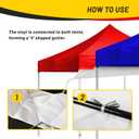 2 Pcs 10 Ft Canopy Rain Gutter for Pop up Tent - Vinyl Rain Gutters Replacement with Straps, Outdoor Events Party Connecting Tents Drainage Accessories (White)