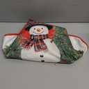 AVOIN colorlife Cardinals Cedar Snowman with Scarf Christmas Tree Skirt, Xmas Winter Holiday Party Tree Mat Indoor Outdoor Decoration 36 Inch (Red)