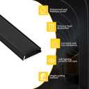 Bendable LED Track 10-Pack, 3.3FT/1M Black Bendable Aluminum LED Channel with Diffuser Cover, Surface Mount Curved Arc Profile Housing for Wall & Ceiling, Fits up to 12.5mm Wide LED Strip Lights