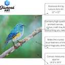 Diamond Art By Leisure Arts DMA Kit12x12 IntermediateBlue Bird