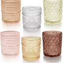 24 pcs Fall Votive Candle Holders, 6 Colors 3 Patterns Tealight Candle Holders for Wedding Table Centerpiece Birthday Party Decoration