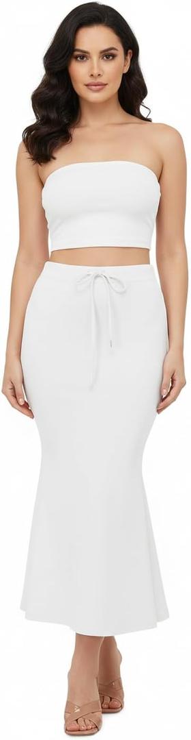 Saree Shapewear Petticoat for Women | Slim Fit Underskirt Comfortable Shapewear for Indian Ethnic Wear S