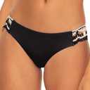 BECCA Women's Delilah Avery American Tab Bikini Bottom, Cheeky Coverage, Swimwear Separates (Medium)