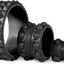 Chirp Wheel XR 3P Massage Roller Set - 10 Acupressure, 6 Knot-Kneading Thumb, 4 Neck & Headache Tension Relief, High Density Foam Massage Rollers for Back & Neck Pain, 500lbs Capacity, Black