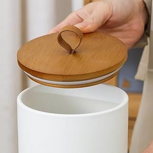 260ml Modern Ceramic Jar with Lid for Sugar, Coffee, Coffee, Sugar, Tea, Spices etc - White