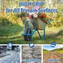 GICOOL 4.80/4.00-8 Wheelbarrow Tire, 14.5" Flat-free Solid Tire and Wheel with 5/8" Axle Bore Hole, 3-6" Centered Hub, for Wheelbarrow Trolley Dolly Go Kart, Universal Fit 3.50-8, 4.00-8