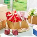 Pinkunn 48 Pcs Basket for Gifts Empty DIY Bulk Party Gift Basket Kit with Handles Market Trays for Packages Wrapping Wedding Party Anniversary Display(Brown,Classic)