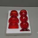 2 Pcs Valentine's Day Red Glass Bud Vase Table Centerpiece Red Heart Transparent Glass Vase Valentines Home Indoor Decor Table Decor for Proposal Valentine Gifts Mothers Day Bridal Shower