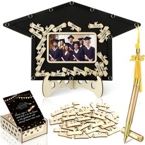 Wenqik 63 Pcs Graduation Guest Book Alternative for 2026 Graduation Party Sign in Book Reception Class of 2026 Congrats Sign Decor Party for College High School Students