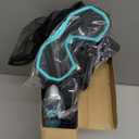 Snorkeling Gear for Adults Kids, Dry-Top Snorkel Set, 180Panoramic Wide View Diving Mask Breathing Freely Snorkel Mask for Snorkeling Scuba Diving Swimming Travel (A1-Black + BlackGreen)