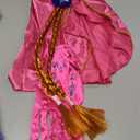 Party Chili Princess Costumes Birthday Party Dress Up for Little Girls/Long Sleeve with Cape,Wig,Crown,Gloves 4T 5T (120)