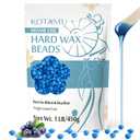 KOTAMU Blue Hard Wax Beads for Sensitive Skin - 1lb Coarse Hair Formula Wax Melts for Brazilian, Armpit, Back, Body, Bikini Hair Removal at Home or Salon (For Women and Men)