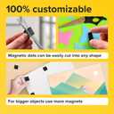Hyper-Sticky Magnets with Adhesive Backing - 110pcs 0.8x0.08 Strong Magnetic Squares for Whiteboard Fridge - Science Education Magnets - Easy-to-Cut Stickers - Teacher Must Have - Teacher Supplies