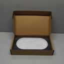 YKAJO Oval Real Marble Tray for Bathroom Kitchen Counter Stone Decorative Vanity Tray for Dresser Perfume Heavy Catchall Organizer for Soap Jewelry (Carrara White, 11.8" x 5.9")