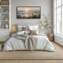 Large Wall Art for Living Room Coastal Lighthouse Wall Decor Big Beach Seascape Picture Ocean Sunset Waves Painting Prints Artwork Decoration for Dining Room Office Bedroom Gifts 30" X 60"