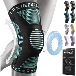 NEENCA Professional Knee Brace for Pain Relief, Medical Knee Support with Patella Pad & Side Stabilizers, Compression Knee Sleeve for Meniscus Tear, ACL, Joint Pain, Runner, Workout - FSA/HSA APPROVED (XX-Large, Emerald)