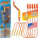 FlexiSnake Drain Weasel Sink Snake Hair Clog Remover Tool, Pipe, Bathroom, Bathtub Cleaner, 18-inch, Made in the USA, 5 Wands and Removable Handle