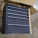 5-Drawer Rolling Tool Chest Cabinet, Tool Storage Organizer Cart with Wheels, Locking System and Drawer Liners, Portable Toolbox for Garage, Workshop, Mechanics, Home, Black