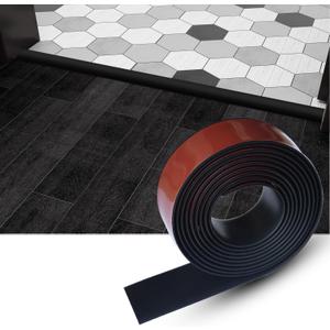 Floor/Door Flat Transition Strip & Self Adhesive Floor Vinyl Floor Edge Trim Laminate Floor Gap Covering Joining Strip, 5cm, 3.28Ft