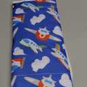 Lusso Gear Airplane Tray Table Cover - Organize Kids Travel Essentials - Snack & Toy Pockets for Airplane Toys for Toddlers 1-3 - Foldable Tablet Stand for Travel Toddler Essentials - Plane Pattern