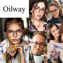 Oilway Blue-Light Blocking Glasses Computer Reading/Gaming/TV/Phones Glasses Fashion Anti Eyestrain Glasses for Women Men（A3 2 * Black）