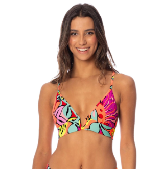 Maaji Women's Standard Long Line, Top (Medium, Orange)