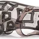 Toddler Sandals Jelly Shoes Girls Unisex Boy Flat Retro Slides Clear Kids Water Slippers Slingback Summer Beach Size 8 Adjustable Buckle Glitter Dress Soft (Black)