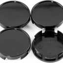 2.48Inch 63MM Wheel Center Cap for Chevy Chevrolet Dodge Toyota Lexus Rim Hubcap, 4 pcs, Black, Outer: 2.48in, Inter: 2.3in