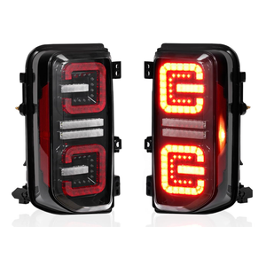 FIERYRED Upgraded Smoked LED Tail Lights for Ford Bronco Accessories 2026 2025 2024 2023 2022 2021 2/4 Door, Taillights Replacement with Plug&Play Design, Only Fit Halogen Original Bronco Accessories