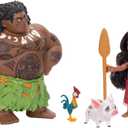 Disney Moana 2 Moana & Maui 6-Inch Petite Doll Gift Set Doll Playset for Girls, Includes Pua and HEI HEI, Officially Licensed, Great Birthday