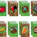 24 Pcs Pixel Theme party favors |12 invisible ink pen and 12 mini Notepads| Pixel Theme party Goodie Bag Stuffers, Classroom Prizes, party supplies