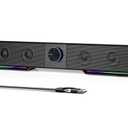 Jeecoo A40 Bluetooth Computer Speakers with Clear Sound, USB Plug & Play PC Speakers with LED Light, Computer Sound Bar with Switch Button for Desktop Laptop Monitor (USB-C Adapter Included)