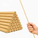 30PCS Bamboo Dowel Rods 5/16” x 48” Long – Round Wooden Dowels for Crafts DIY and School Projects Natural Unfinished Craft Wood Sticks for Crafting and Decor Smooth Surface