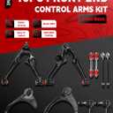10PCS Front Suspension Kit for 2014-2018 Chevy Silverado/GMC Sierra 1500, Suburban/Tahoe/Yukon XL, Escalade/ESV – 4 Upper & Lower Control Arms, 4 Tie Rods, 2 Sway Links