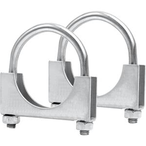 3.5 inch Muffler U-Bolt Clamps for 3-1/2" Diameter Exhaust Tail Pipe, Stainless Steel Exhaust U Clamp, Pack of 2