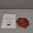 Hunanyume Graduate with Sign, 50PCs Holographic Gold Foil Graduation Wish Card for High School College 2025 Grad Celebration Party Games Supplies Decorations(Maroon)