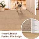 3x6 Kitchen Runner Rug Washable Non Slip: Solid Color Pattern Faux Jute Rug - Thin Easy Clean Indoor Farmhouse - Boho Rugs for Entryway Kitchen Hallway Bedroom Modern Home Decor Mat (Beige,3x6)