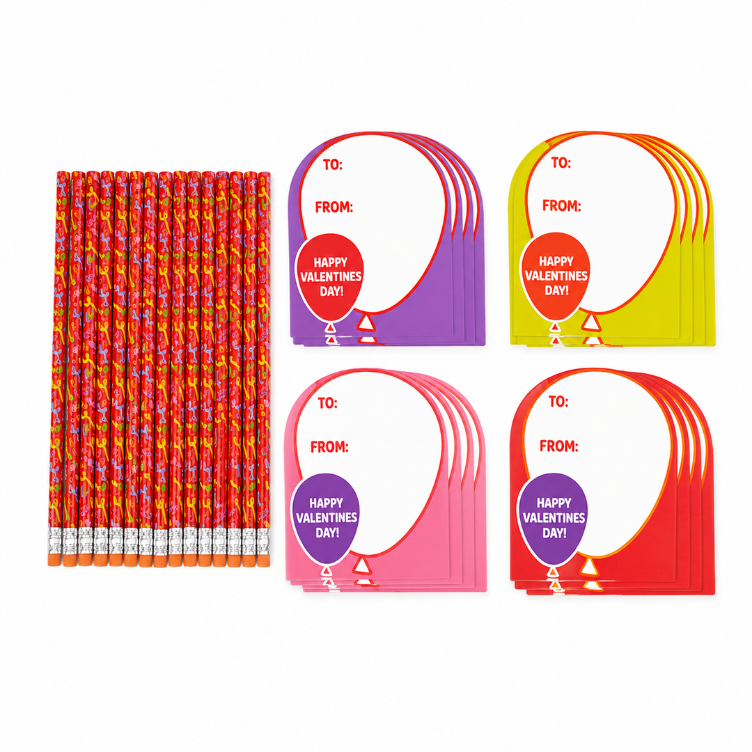 Lolli & Pip Pencil 16 ct 2 Pack, Valentines Card