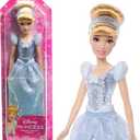Mattel Disney Princess Toys, Cinderella Fashion Doll, Sparkling Look with Blonde Hair, Blue Eyes & Hair Accessory, Inspired by the Movie